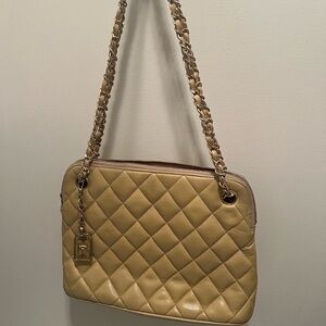 Vintage Chanel Tan Shoulder Bag